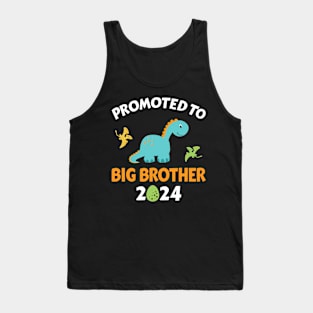 Promoted to big brother 2024 with dinosaur new baby shower Tank Top